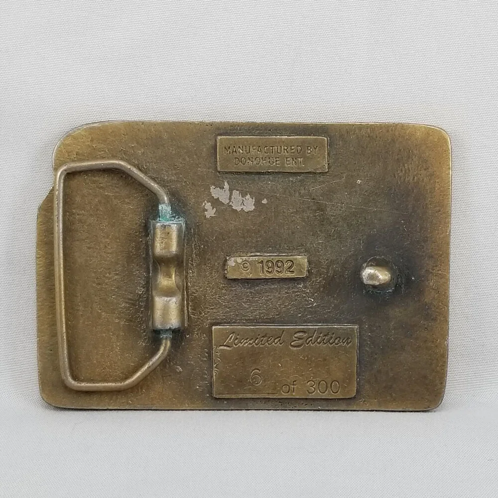 Belt Buckle Brass 1993 Underground Overhead Metering School Garden City‎ Kansas